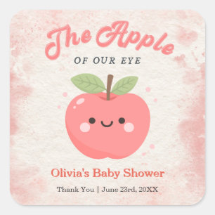 Sticker Carré Mignon La Prunelle de Nos Yeux Baby Shower