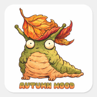Sticker Carré Mignon sweatshirt automnal Mood d'automne