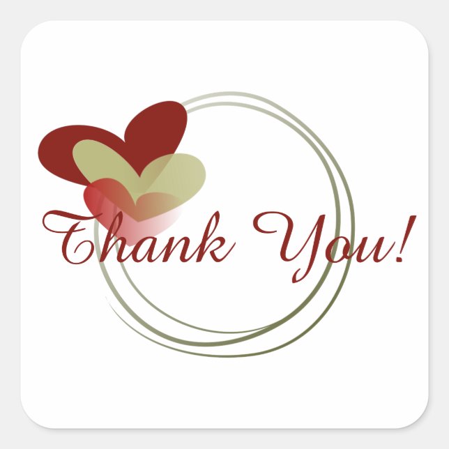 Sticker Carré Mignonne couronne de coeur (Devant)