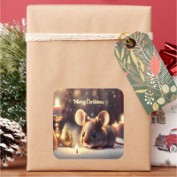 Mignonne souris fête Noël - coutume