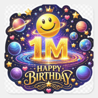 Sticker Carré Million Univers