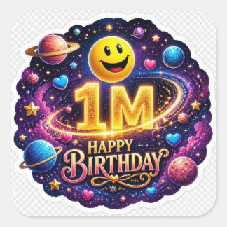 Sticker Carré Million Univers