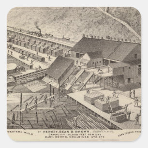 Sticker Carré Mills de Hersey, Minnesota