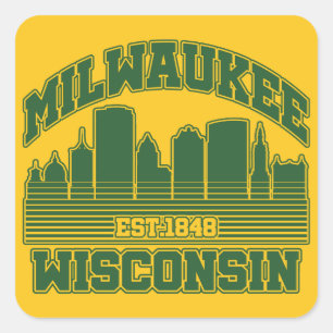 Sticker Carré Milwaukee, Wisconsin
