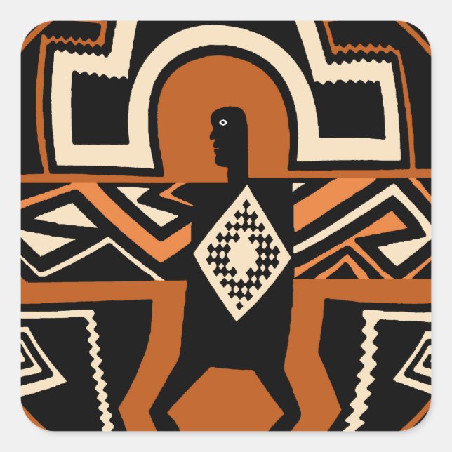 Sticker Carré Mimbres Warrior (Devant)