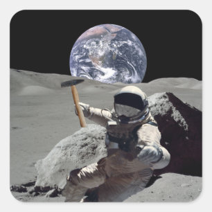Sticker Carré Mine La Lune