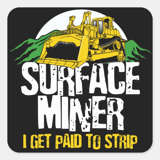 STICKER CARRÉ MINEUR DE SURFACE (Devant)