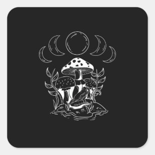 Sticker Carré Mini champignon esthétique Goblincore et Cottageco