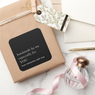 Sticker Carré Miniature artisanale spécialement pour vous noir b