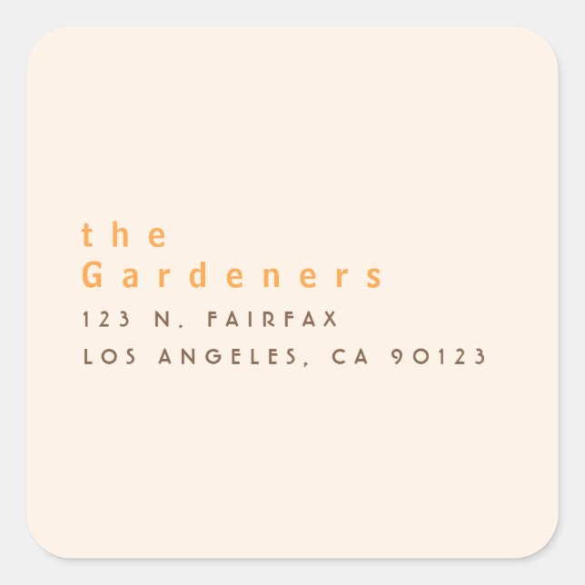 Sticker Carré Minimaliste cool (Devant)