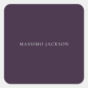 Sticker Carré Minimaliste Moderne Violet Foncé