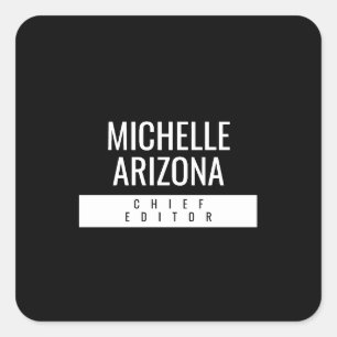 Sticker Carré Minimaliste noir professionnel moderne