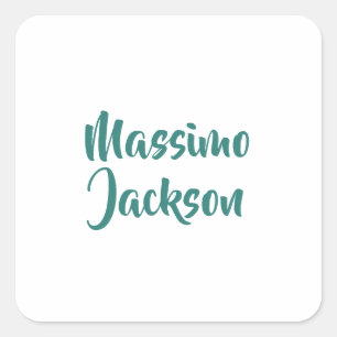 Sticker Carré Minimaliste Professionnel Ajouter un Nom Personnal