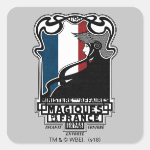 Sticker Carré Ministère des affaires Magiques de la France