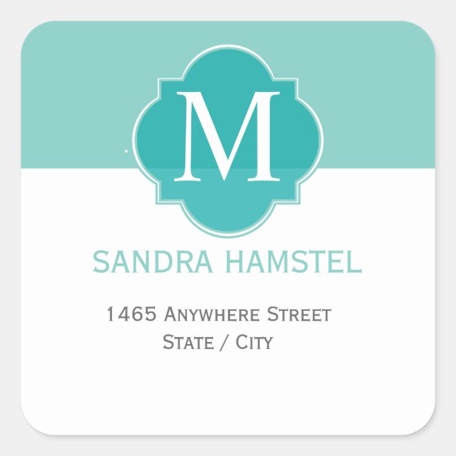 Sticker Carré Mint Green Solid (Devant)