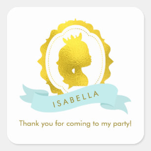 Sticker Carré Mint Princess Cameo Anniversaire