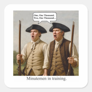 Sticker Carré Minutemen en formation.