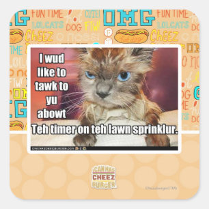 Sticker Carré Minuterie de Sprinklur de pelouse