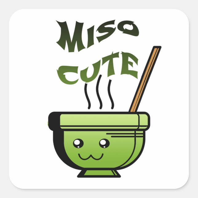 Sticker Carré Miso Cute (Devant)