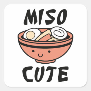 Sticker Carré Miso Cute