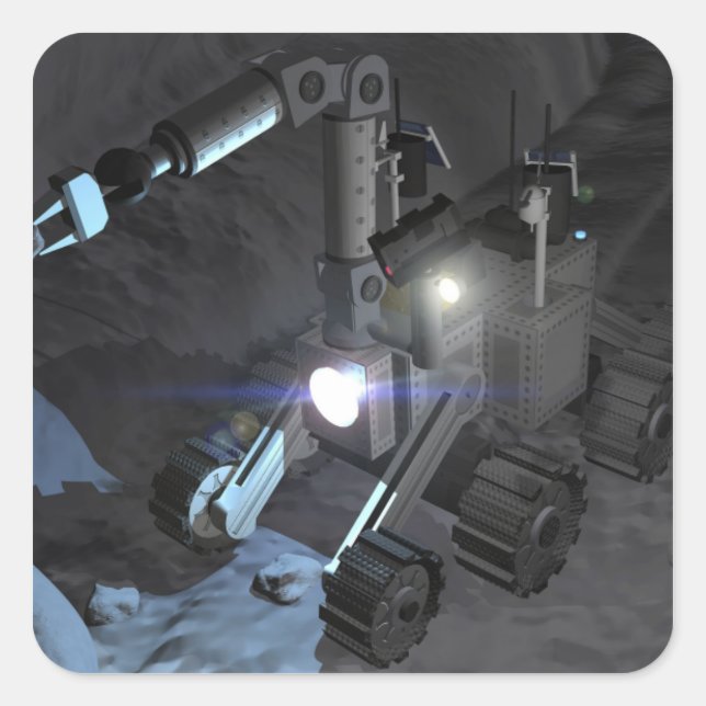 Sticker Carré Missions d'exploration spatiale futures 6 (Devant)