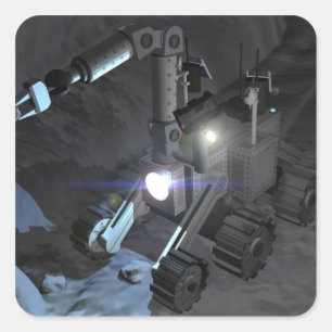 Sticker Carré Missions d'exploration spatiale futures 6