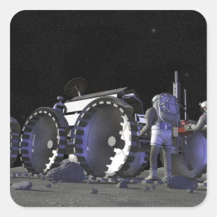 Sticker Carré Missions d'exploration spatiale futures 9