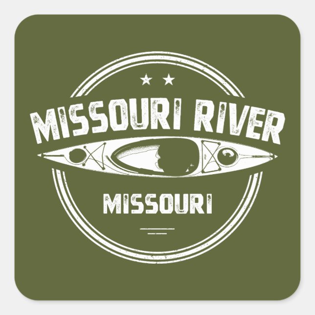 Sticker Carré Missouri River Missouri (Devant)