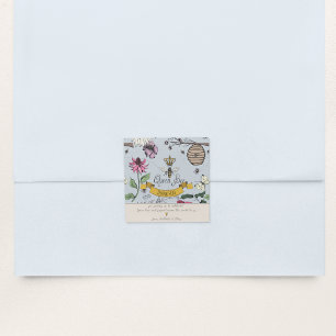 Sticker Carré Mist argenté et Black Queen Bee et Merci de la Cou