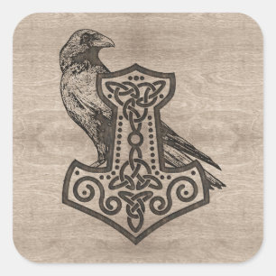 Sticker Carré Mjolnir - le marteau du Thor