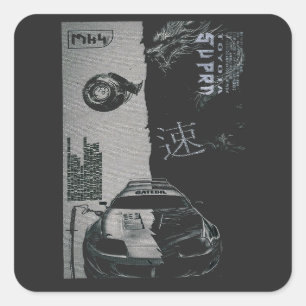 Sticker Carré MK4 Réglage de voiture Japon