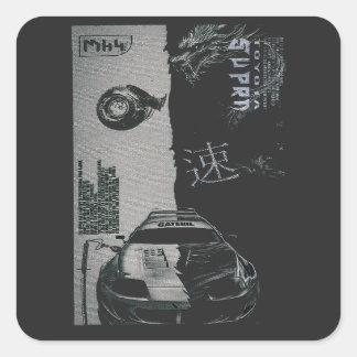 Sticker Carré MK4 Réglage de voiture Japon