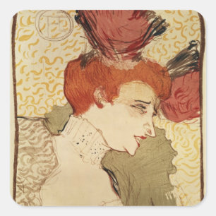 Sticker Carré Mlle. de Henri De Toulouse-Lautrec  . Prêteur de