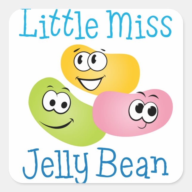 Sticker Carré Mlle Jelly Bean (Devant)