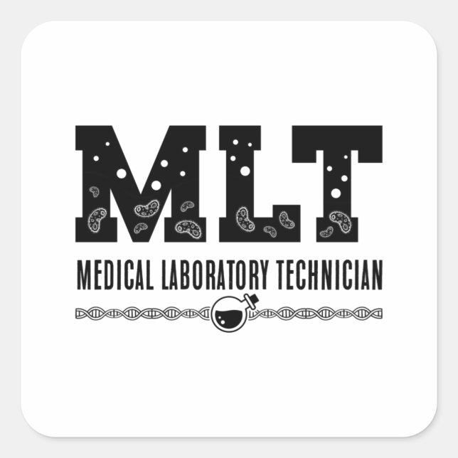 Sticker Carré MLT Technicien de laboratoire Médicale Technicien  (Devant)