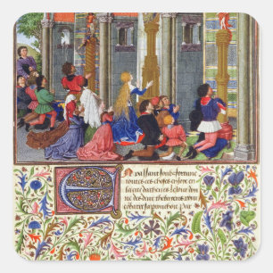 Sticker Carré Mme 2617 Arcitas priant pour Mars, Palemon priant 