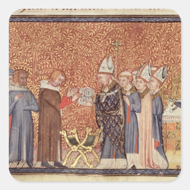 Sticker Carré Mme Cotton Tib B VIII f.47 Scène de couronnement (Devant)