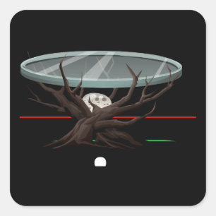 Sticker Carré Mobilier brillant latéral rook latérable