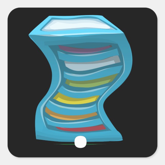 Sticker Carré Mobilier brillant latéral tourbillonnant pedes mul (Devant)