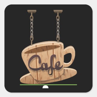 Sticker Carré Mobilier brillant plafond déco panneau café
