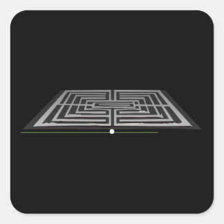 Sticker Carré Mobilier brillant tapis nacré blanc et noir tapis