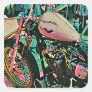 Sticker Carré mocycle toxique pour papa