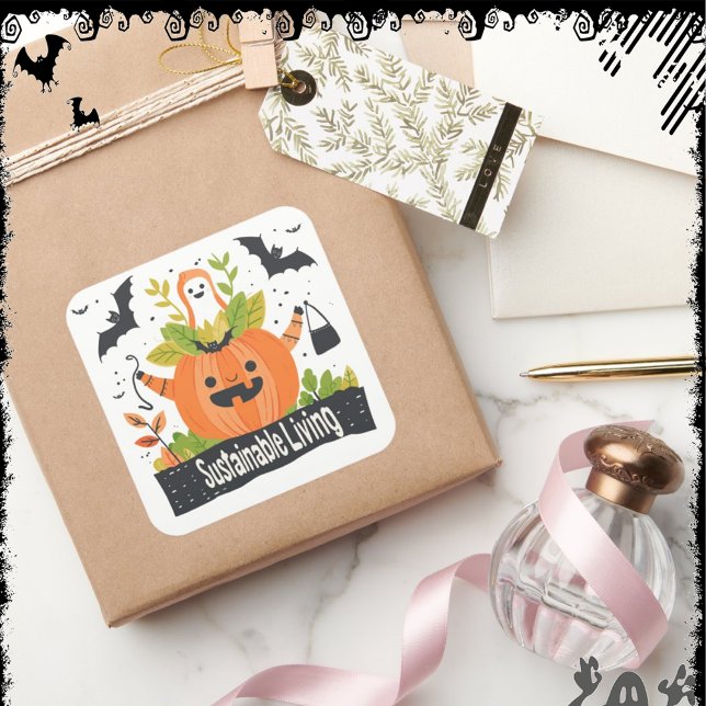 Sticker Carré Mode de vie durable | ExDesigner | Halloween (Créateur téléchargé)