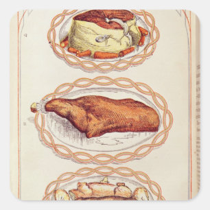 Sticker Carré Mode moderne de service des plats, de Mme Beaton