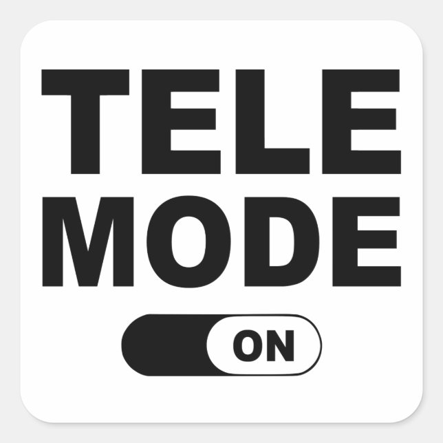 Sticker Carré Mode Télé activé (Devant)