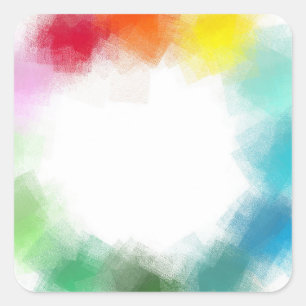 Sticker Carré Modèle blanc personnalisé bleu vert rose rouge jau