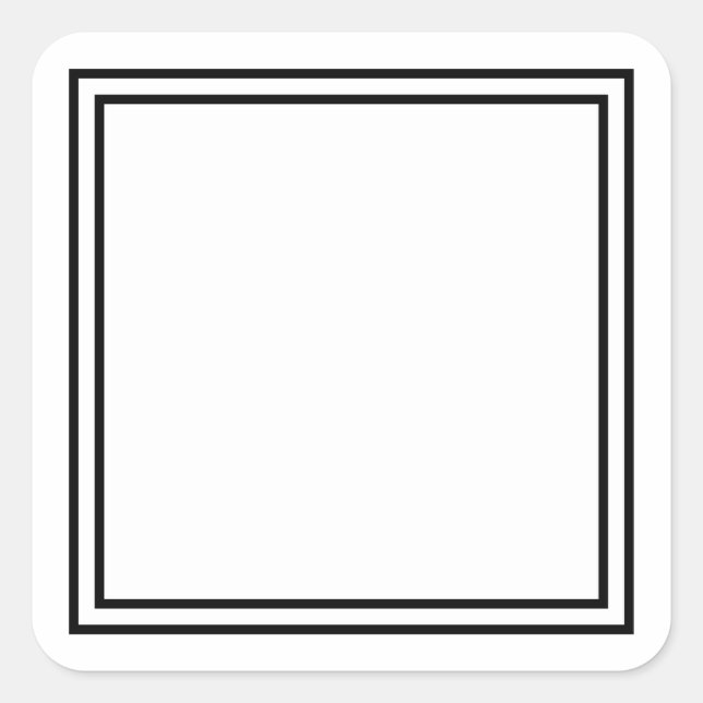 Sticker Carré Modèle Blank .. Ajouter votre texte image ici (Devant)
