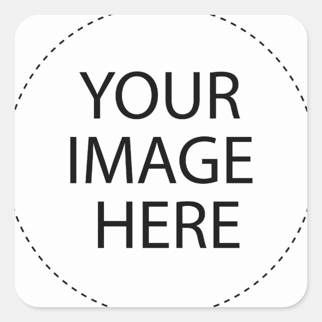 Sticker Carré Modèle Blank .. Ajouter votre texte image ici (Devant)