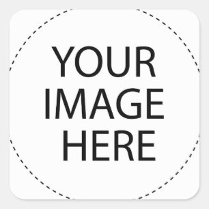 Sticker Carré Modèle Blank .. Ajouter votre texte image ici
