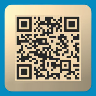 Sticker Carré Modèle de code QR instantanément modifiable Faux
